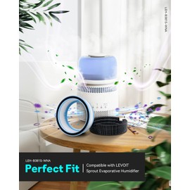 Leemone Replacement HEPA Filters & Wick Filters Compatible with LEVOIT Sprout Evaporative Humidifier for Bedroom Baby, Dual Filters for Air & Water