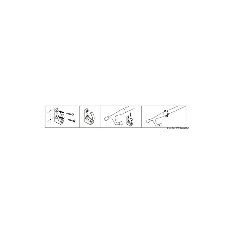 Spring clip for boat hook