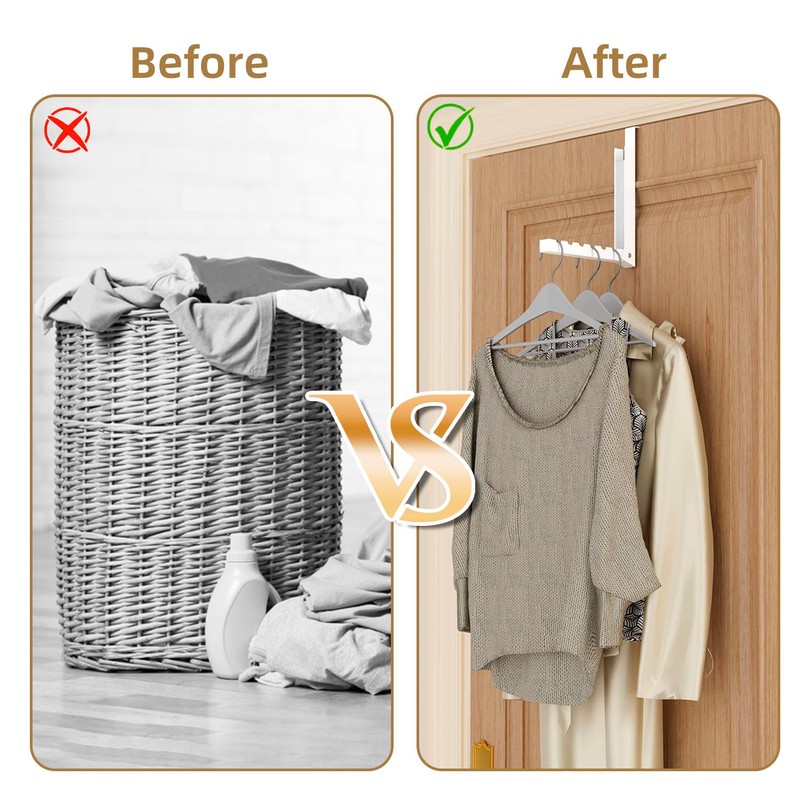 ZMBESUP Over The Door Hanger Folding Clothes Drying Rack, Folding