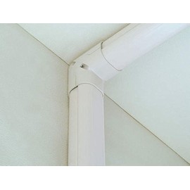 Inaba Denko SC-140-W Cosmetic Pipe Cover Slim Corner Elevation 90° Elevation 90° Bend, White