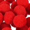 sourcing map Pom Felt Balls Felting Fabric 1.5cm 15mm Red