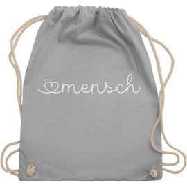 Shirtracer - Gym Bag Backpack - Valentine's Day Bags - Heart Man Favourite Person - Gift Best Friend Gifts Women Men Small Gifts, 04 Light Grey, Unit size