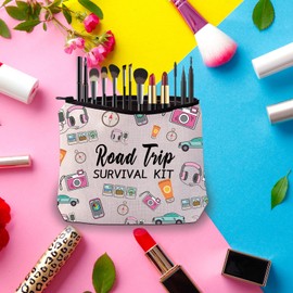 Girl Trip Makeup Bag Road Trip Survival Bag Cosmetic Bag Adventure Lover Gift Explore Gift (Road Trip -b)