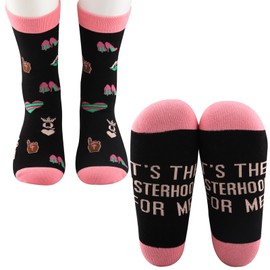 WCGXKO Sorority Inspired Gift Sorority Graduation Socks Sorority Sisters Gift For Women (FOR ME 08 S)