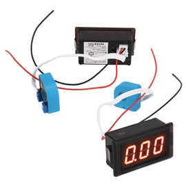 Current Meter, DC Ammeter with Hall Sensor LED Digital Display 50A High Accuracy Current Gauge for Vehicles