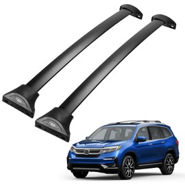 JOYTUTUS Roof Rack Cross Bars Compatible with Honda Pilot 2016-2022 with Side Rails, Aluminum Crossbars for Roof Racks Suitcases Kayaks Canoes Bikes Skis