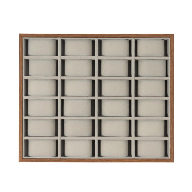 24 Grid Watch Tray Jewelry Organizer Wooden Box Organizer Display