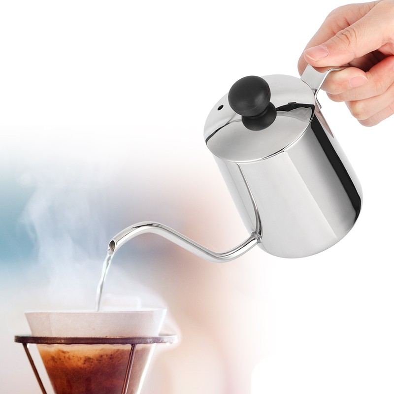 250ml Stainless Steel Coffee Pot Long Spout Kettle with Handle