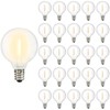 25 Pack G40 LED Replacement Bulb E12 Screw Base LED