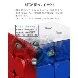 Moyu Meilong 4M Built-in Magnet 4x4x4 Competition Cube Stickerless for Middle and High Class Players High Speed Smooth 4x4 Cube Suitable for Cube Lovers Stickerless Magnetic Edition Smooth Rotation