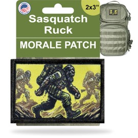 Sasquatch Ruck Morale Patch | Ruck Plate Carrier Patches by Redheaded Productions| Rucking Gear Patch for Your Molle, Backpack, Rucksack, Tactical Vest | 2x3