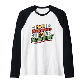Funny Marathon Runner Gift for Boastful Athletes Fitness Run Raglan Baseball Tee