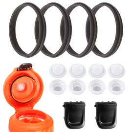 10pcs Bottle Lid Replacement for Gatorade GX Water Bottles, Silicone Dispensing Valves & Sealing Gasket Including Clips for Gatorade GX 30oz Accessories (White)