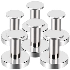 OCEUMAOA 6 Pack Magnetic Hooks Heavy Duty Strong Neodymium Magnet with Hooks for Hanging Coats and Bags Kitchen Fridge Classroom Office Camping Silver 36mm