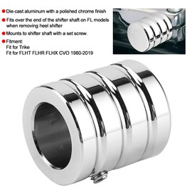 2018 flhr Road King Heel Shift Cover - Qiilu Motorcycle Heel Shift, Aluminum Heel Shifter Level Cover Fit for FLHT FLHR FLHX CVO 1980-2019(Silver)