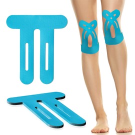 Hossom Kinesiotapes for Knees, Pack of 10 Tape Sport Pre-Cut for Knee Pain, Elastic Kinesiology Tape, Skin-Friendly with Perfect Wearing Comfort, Waterproof for Knee Pain Relief