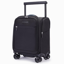 Verage Carry On Luggage with Wheels, 16 Inch Underseat Spinner Luggage Pro, Underseat Personal Item Travel Bag for Men and Women, Carry On Bags for Airplanes, Black