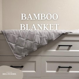 Little Bellwoods Premium Soft Rayon from Bamboo Blanket | Quilted 2.5 TOG | Throw Blanket Gender Neutral | Housewarming Christmas Birthday Wedding Gift | Storm (200 cm x 160 cm)
