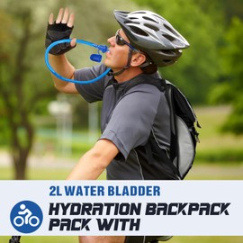 Buryeah 5 Pcs Hydration Backpack Pack with 5 Pcs 2L Water Bladder Lightweight Water Backpack with Hydration Bladder Hydration Backpack Hiking Backpack Water Rucksack Backpack Bladder Bag for Adults