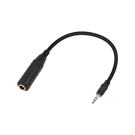 PNGKNYOCN 1/4 to 1/8 Stereo Audio Cable, 3.5mm 1/8" TRS Male to 6.35mm 1/4" TRS Female Short Cord for Amplifiers, Guitar, Home Theater Devices (0.3M)