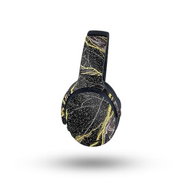 MightySkins Glossy Glitter Skin Compatible with Skullcandy Crusher ANC 2 - Black Marble Glitter | Protective, Durable High-Gloss Glitter Finish | Easy to Apply