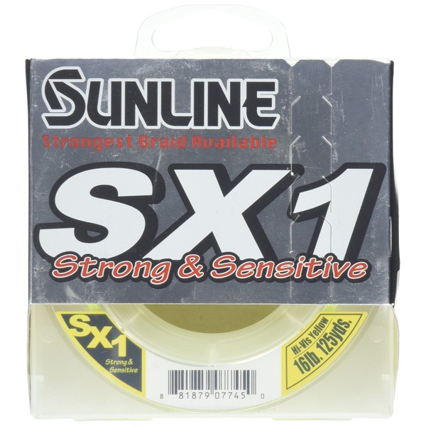 Sunline 63041812 SX1 Hi-Visible Yellow 16 lb Fishing Line, Hi-Visible Yellow, 125 yd