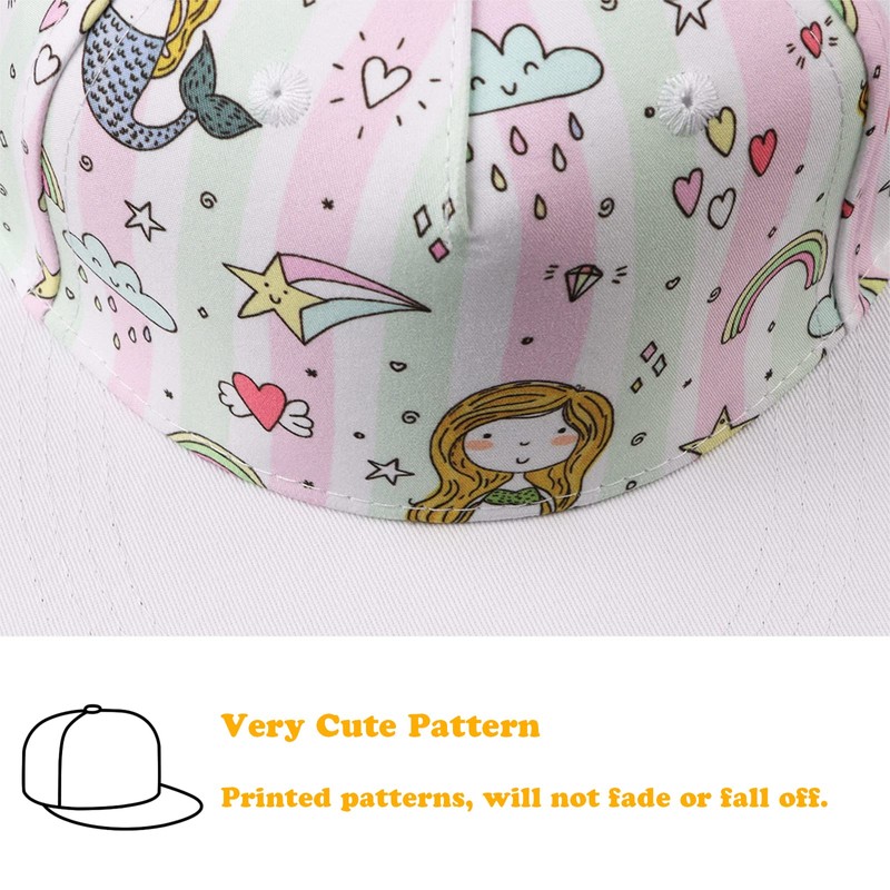 PEECABE Kids Baseball Hat Novelty Flat Brim Toddler Sun Hat