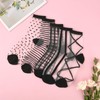 Lusofie 5 Pairs Sheer Socks Black See Through Socks Checkered