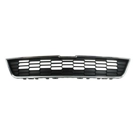 West River Grille Assembly Upper Side Textured Gray and Insert with Chrome Molding Without Emblem Provision Plastic and Insert Textured Gray for Chevy for Sonic LS/LT/LTZ 12-16 1pc
