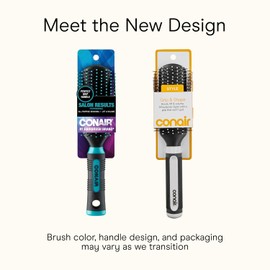 Conair Salon Results Detangling Hairbrush - For Men and Women, All Hair Types with Nylon Bristles