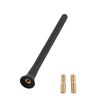 Motorcycle Short Antenna Mast 6 3/4in Long Screw in Rubber