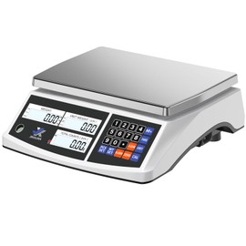 Industrial Counting Scale, 66lb/30kg Industrial Scale Electronic Bench Scale with Stainless Steel Platform LCD Display, Digital Inventory Scale for Small Parts Coins Piece, 0.0002lb/0.1g, lb/g/kg/oz