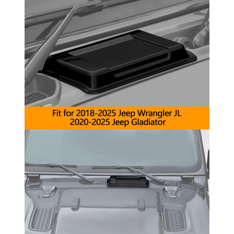 Hoolcar Hood Vent Hood Scoop Vent Cover for 2018-2025 Jeep