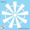 Stencils by Joanie Joanie Stencil 11" Windmill Blades Prim Country