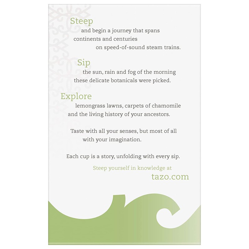 Tazo Zen Green Tea Bags for an invigorating cup of