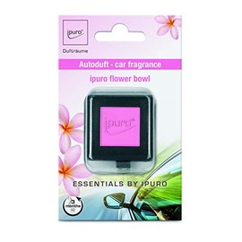 ipuro Car Air Freshener Flower Bowl (22 g) – High Quality Fragrance Dispenser for Your Car – Easy to Install on the Ventilation Grille – Automatic Distribution through Ventilation
