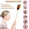 Heavy Duty Leather Fly Swatter, Long Handle Fly Swatter with