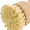Bamboo Scrub Brushes with Ceramics Holder Mini Palm Scrub Brush