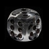 WeLoveBeads XL Dice (20 mm) in Transparent / Black Dots
