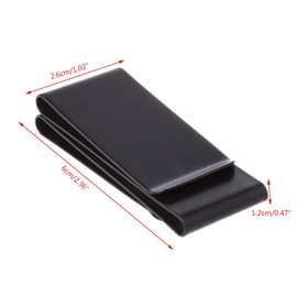 Vogast Stainless Steel Slim Double-Sided Money Clip Purse Wallet Credit Card ID Holder Silver