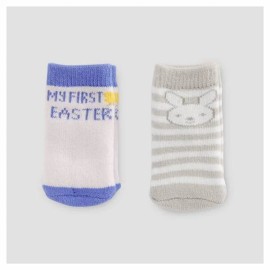 Carter's Just One You 2 pair easter socks 6 - 12 months bunny