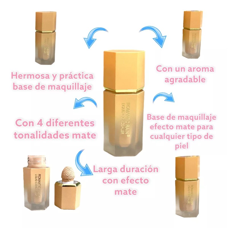 A4f Solutions Base De Maquillaje Liquida Mate Alta Cobertura 4