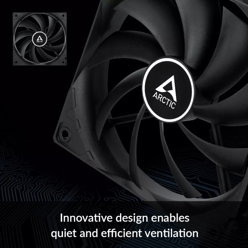 ARCTIC F12 (Black) 5 Pack 120 mm Standard Case Fan