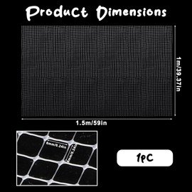 Clear Mesh Netting Material, Aquarium Mesh Lid 3.3 x 5 Feet Fish Tank Cover Screen Hood Net for Fish Tank Lid Aquarium Top Cover
