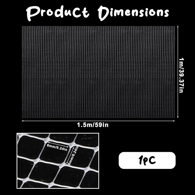 Clear Mesh Netting Material, Aquarium Mesh Lid 3.3 x 5