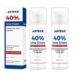 Urea Foot Cream 40% for Cracked Heels, Dry Skin and Calluses, Deep Moisturizing Foot Care Lotion, Heel Balm, Softens and Nourishes Feet, Knees and Hands, Maximum Strength Urea Cream for Men Women-100g