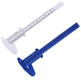 2 Pcs Plastic Vernier Caliper Caliper Measuring Tool 150 mm Mini Eyebrow Ruler Portable 0-6 Inch Vernier Calipers Sliding Gauge Ruler for Measuring
