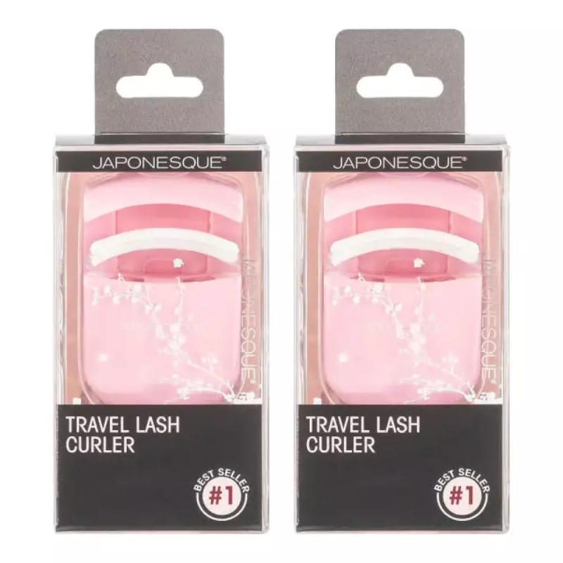 JAPONESEK 여행용 속눈썹 컬링기(핑크 2팩) JAPONESEK Travel Eyelash Curler (Pink,