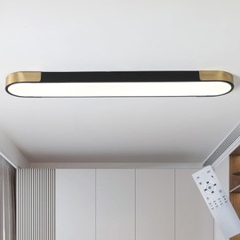 Tioolo Dimmable LED Ceiling Lights Flush Mount Ceiling Light 4FT LED Wraparound Light with Remote Linear Light Fixture for Kitchen Laundry Closet Garage Office Hallway (60W/3000-6500K)
