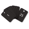 Open Industry BF-54-BK Number Tags, Square Shape, Black, 25 Pieces,